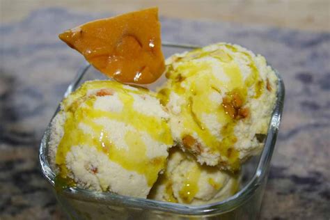 Ice Cream With Salted Marcona Almond Brittle