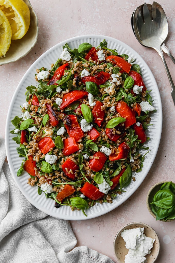 Roasted Pepper Salad with Farro