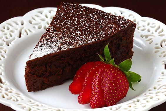 Flour-less 72% Dark Chocolate & Blood Orange Olive Oil Cake