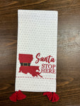 Tea Towel - Santa Stop Here