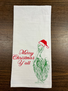 Tea Towel - Christmas Pelican