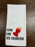 Tea Towel - I Came I Saw I Ate Crawfish