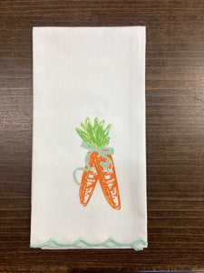 Tea Towel - Carrot Scallop Edge