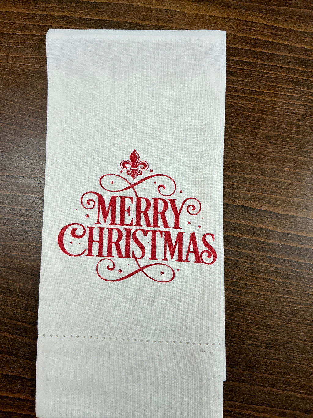 Tea Towel - Merry Christmas Fleur